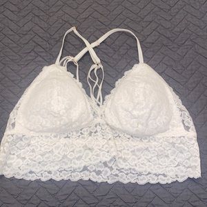 Aerie white lace bralette size M